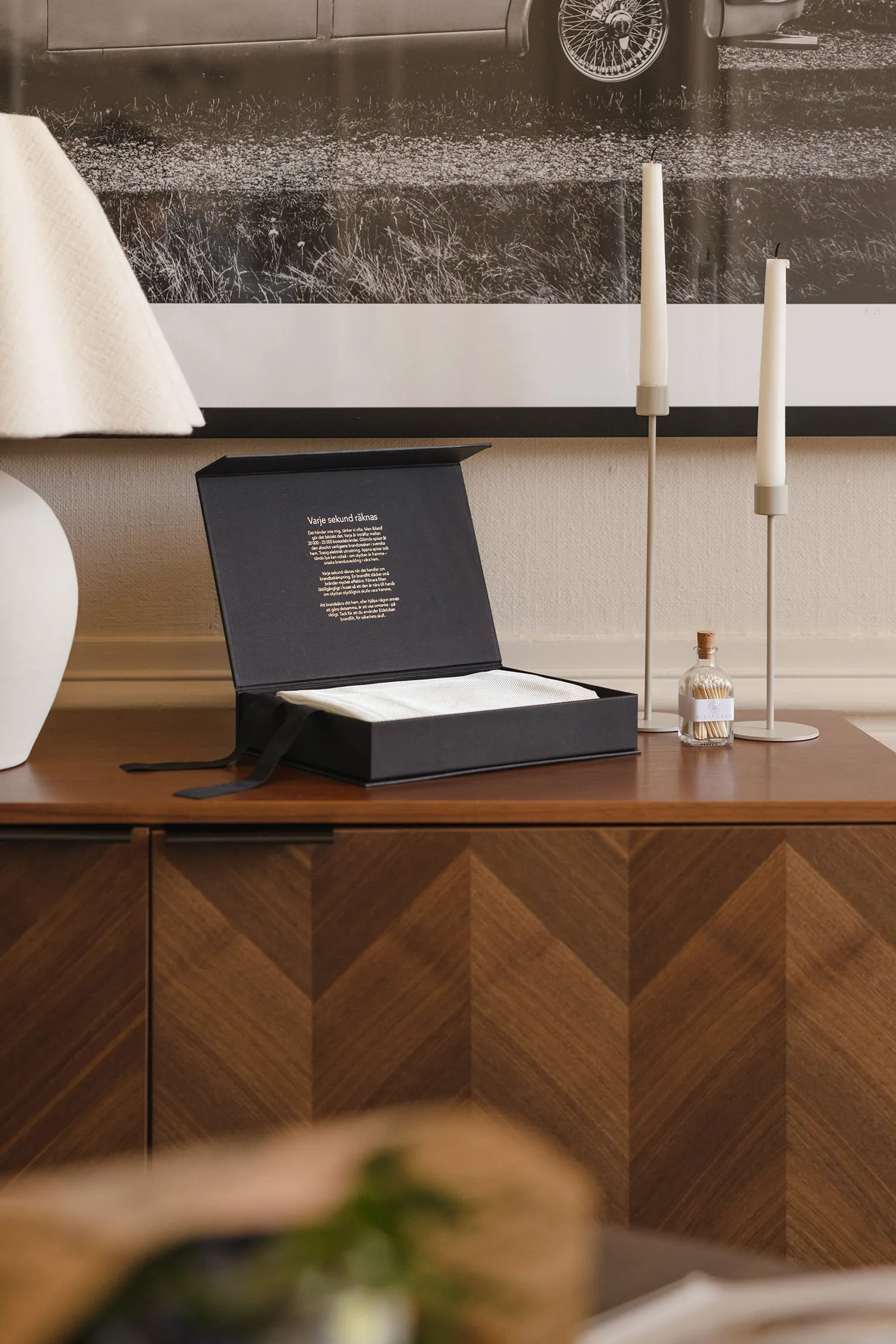 Eldstickan Löschdecke 120x120 cm, Schwarz Eldstickan