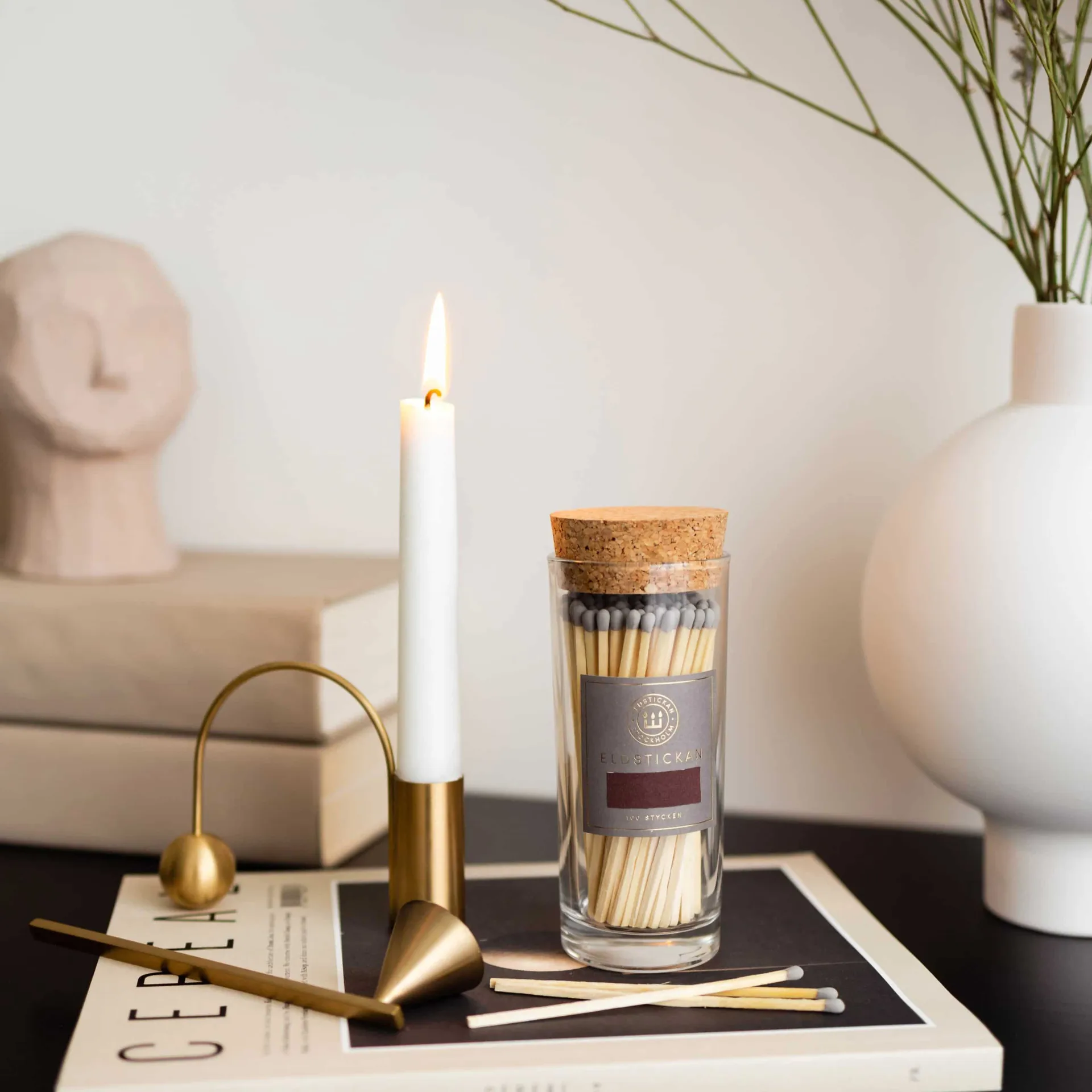 Stora Eldstickan Streichholzschachtel mit 100 Streichhölzern, Große Asche Eldstickan