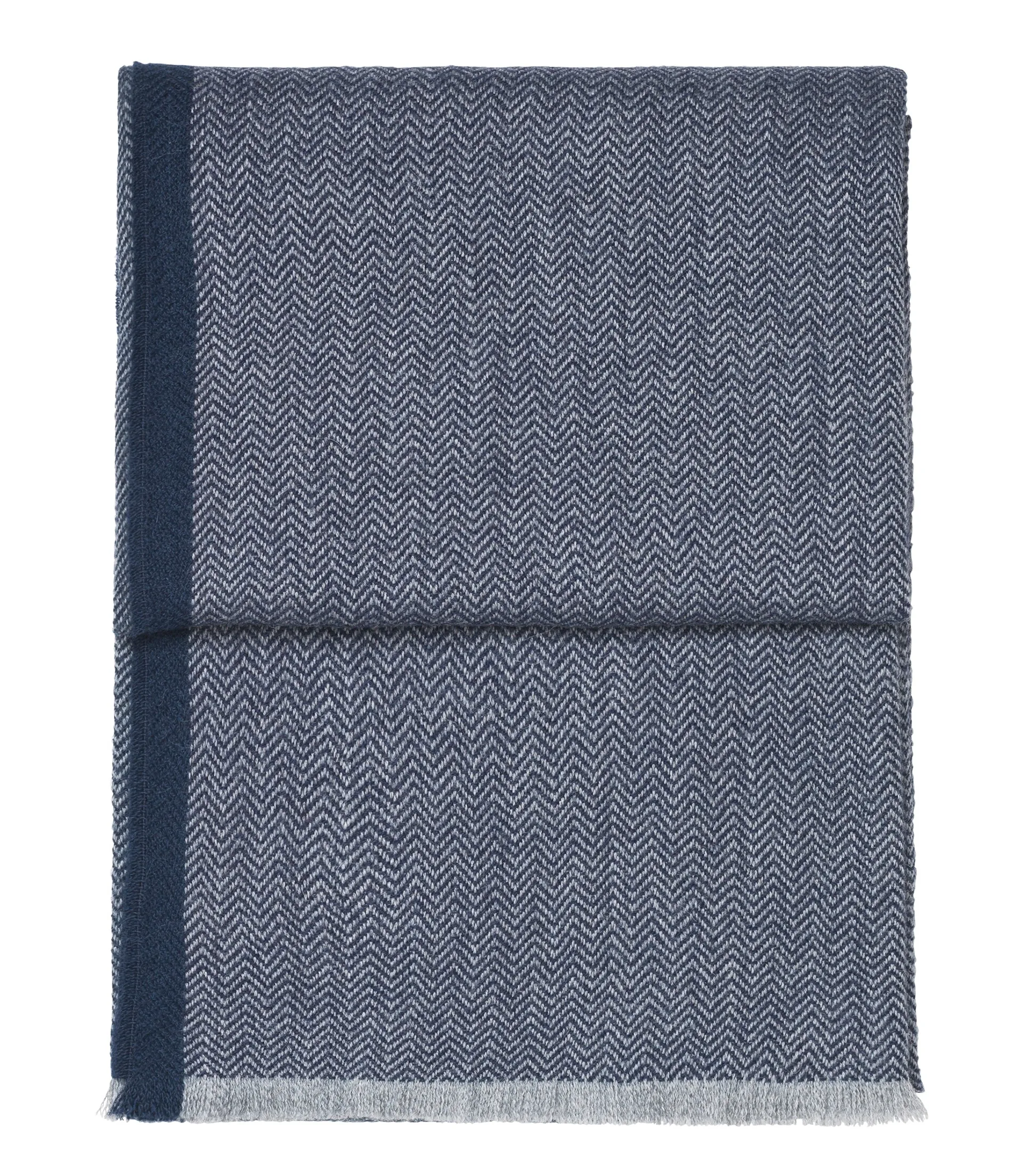 Herringbone Decke 130 x 190cm, Dark blue-grey Elvang Denmark