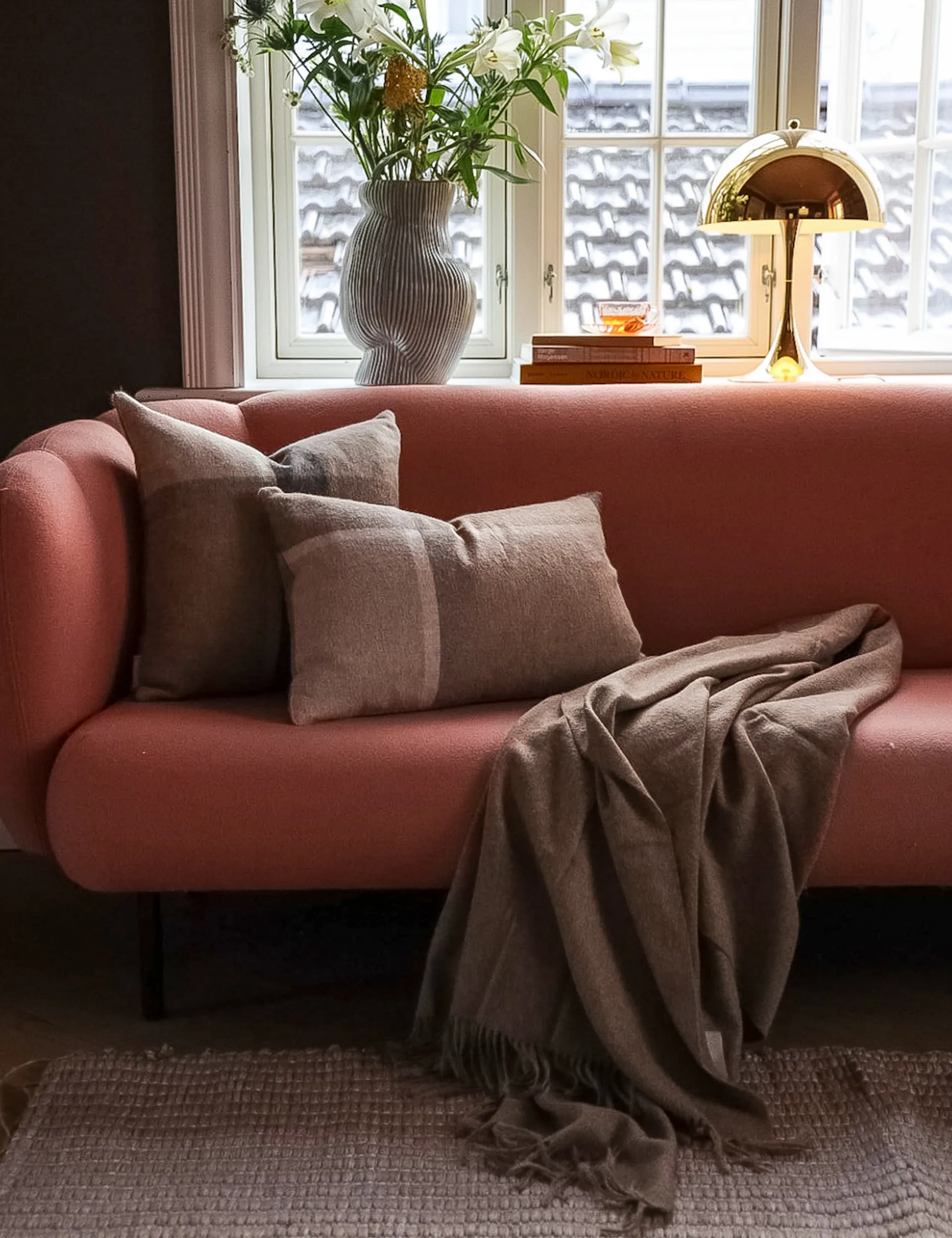 Manhattan Kissenbezug 50 x 50cm, Beige Elvang Denmark