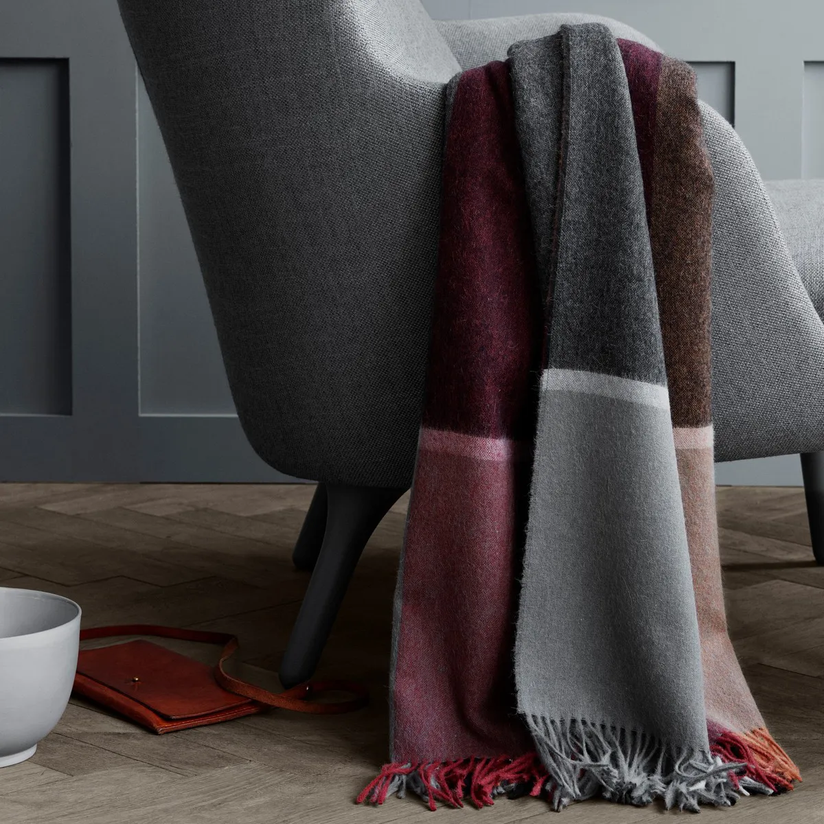 Manhattan Wolldecke, Terracotta-red magma Elvang Denmark