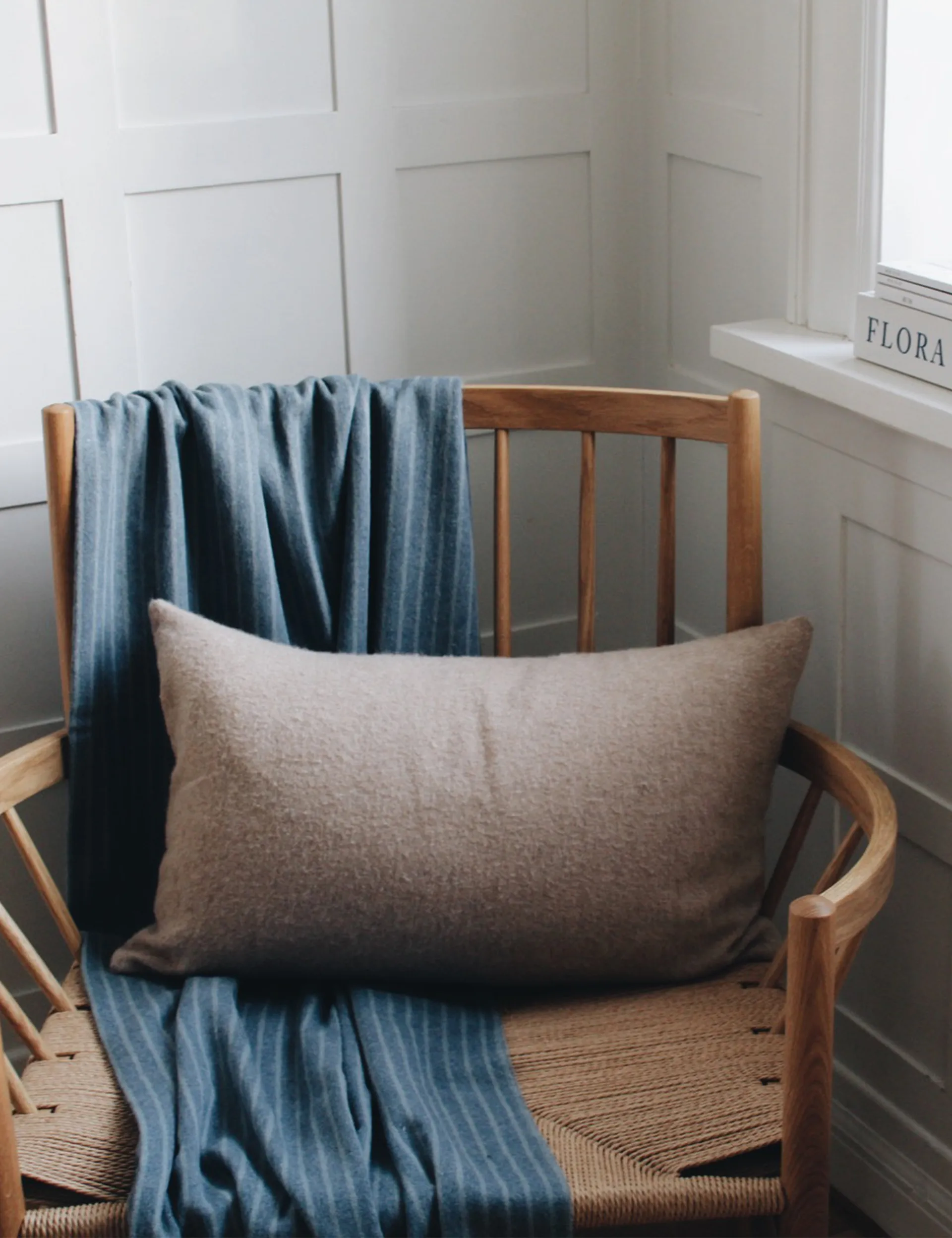 Stripes Wolldecke 130 x 200cm, Mirage blue Elvang Denmark