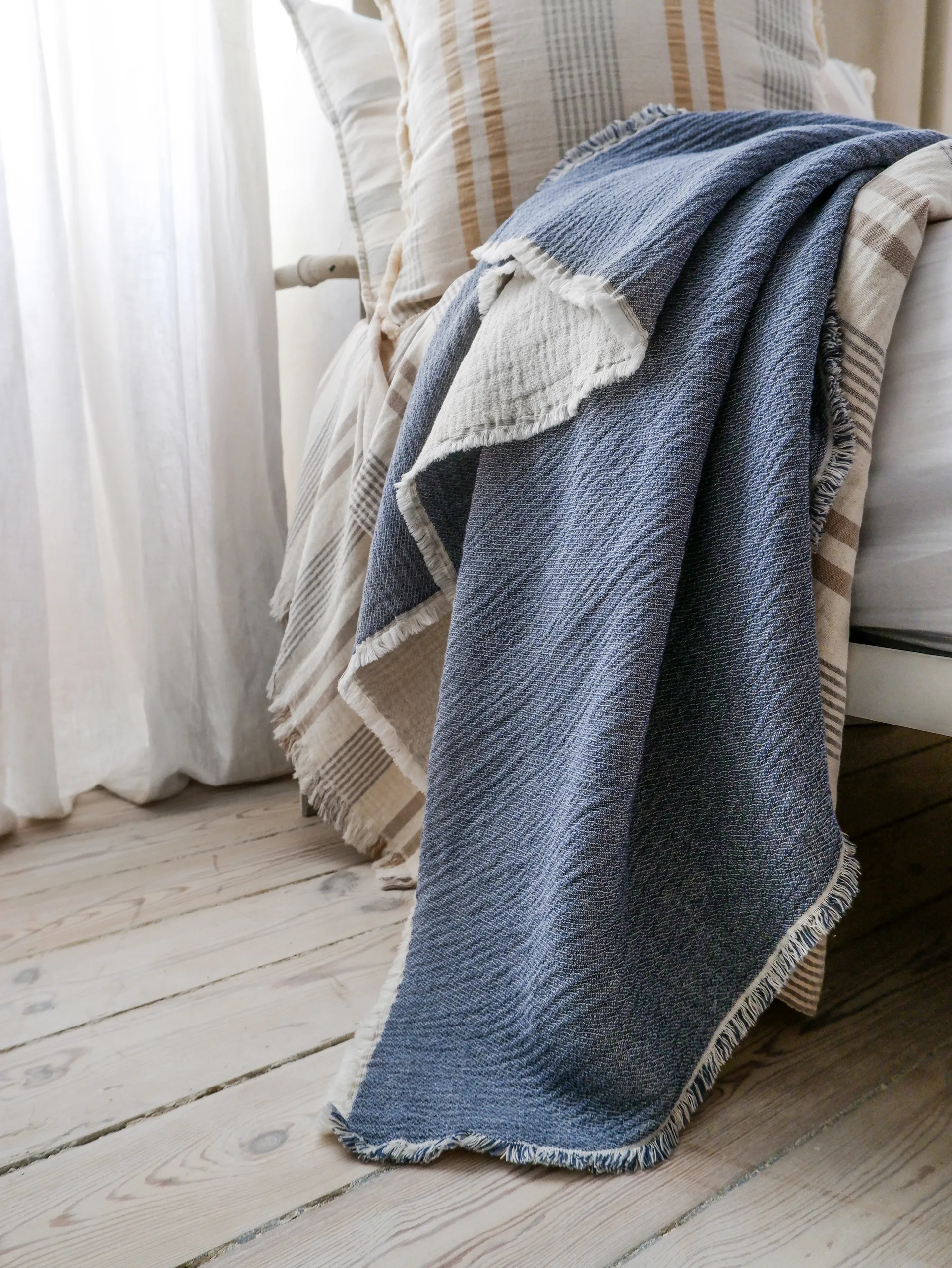 Thyme Wolldecke 130 x 180cm, Blue Elvang Denmark