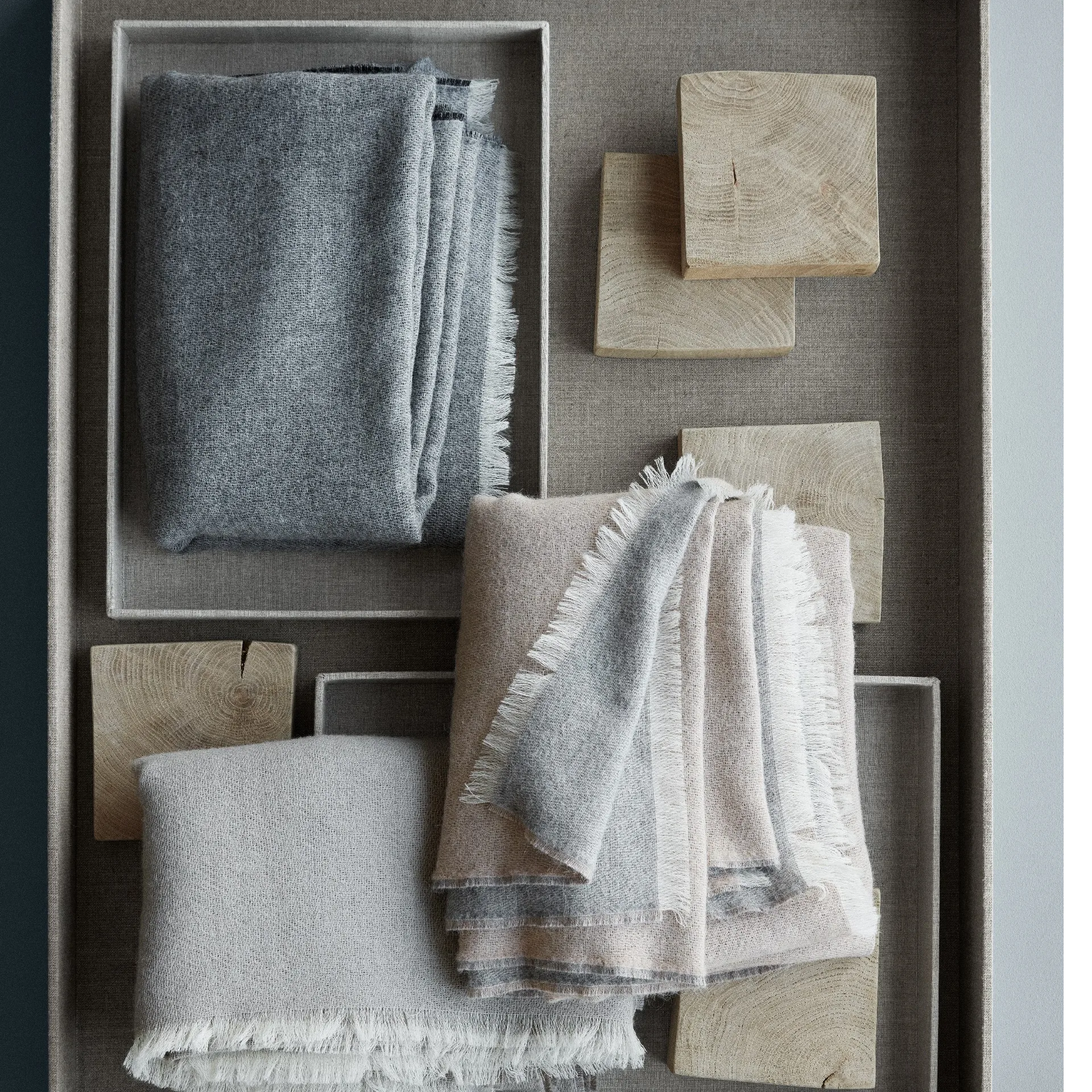 Venice Wolldecke, Weiß-grau Elvang Denmark