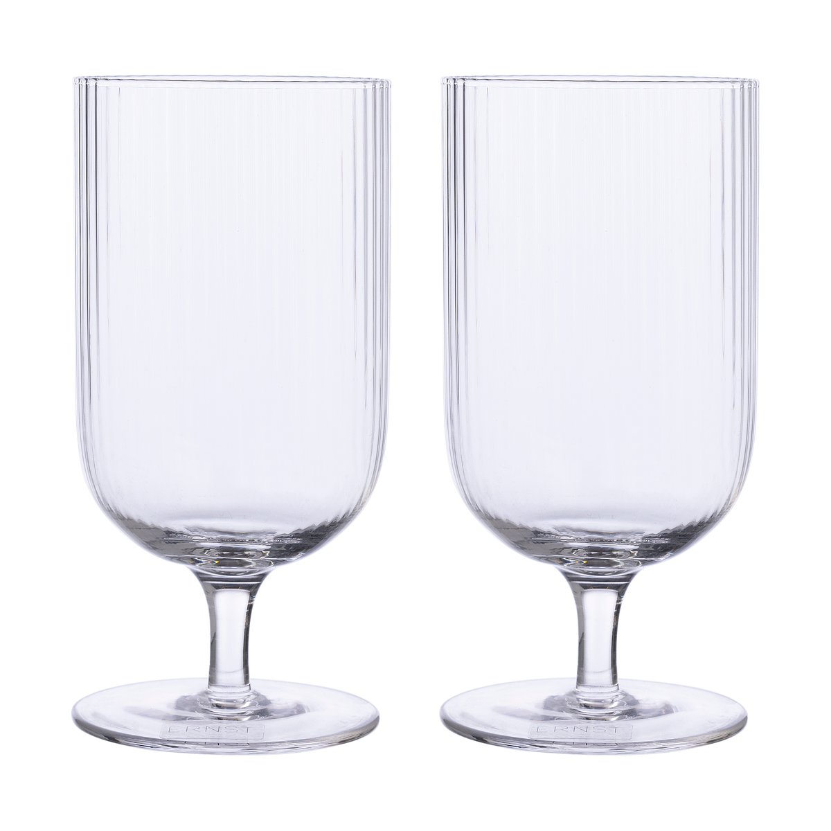 ERNST Ernst Bierglas gerippt 2er Pack Klar