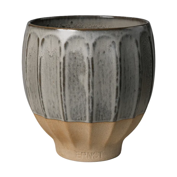 Ernst Blumentopf - Grau-Natur, Ø18x18 cm - ERNST