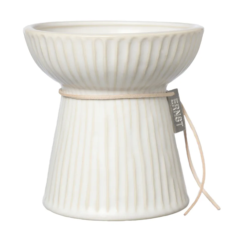 ERNST Ernst Blumenzwiebel-Vase geriffelt 11 cm Naturweiß