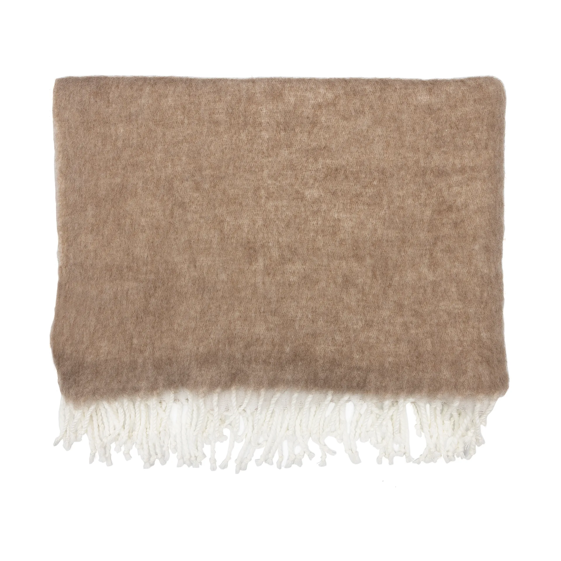Ernst Decke mit Fransen 130x170 cm, Beige ERNST