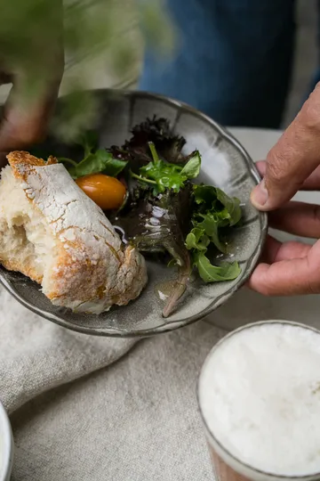 Ernst Dessertteller Steingut - Grau-Natur, Ø17×3 cm - ERNST