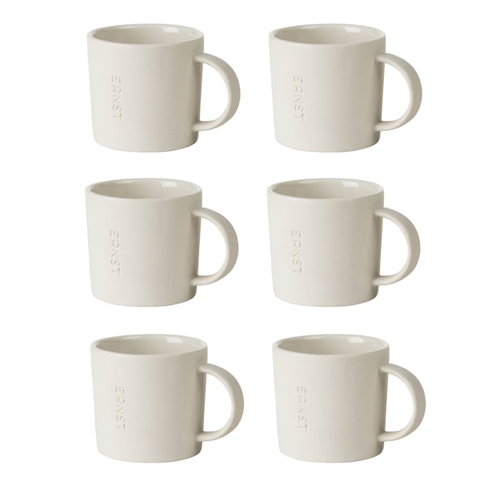 Ernst Espressotasse Steinzeug 6er Pack - Naturweiß - ERNST