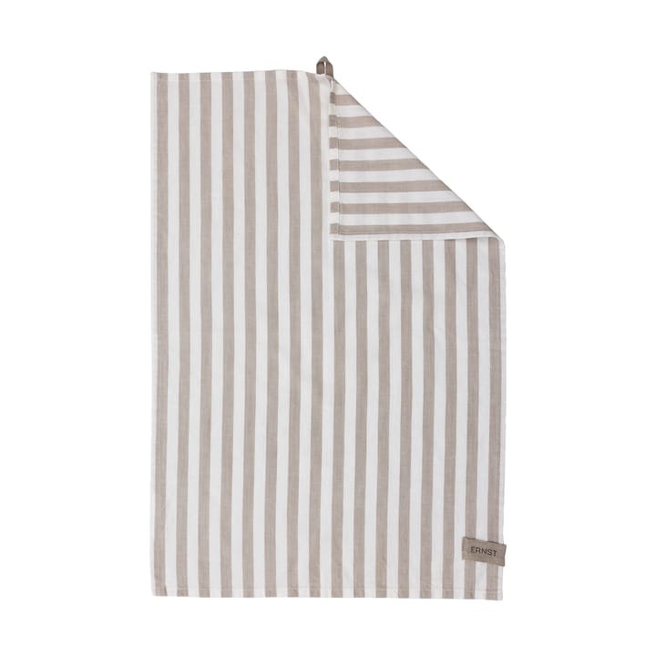 Ernst Geschirrtuch breit gestreift 47x70 cm - Beige-weiß gestreift - ERNST