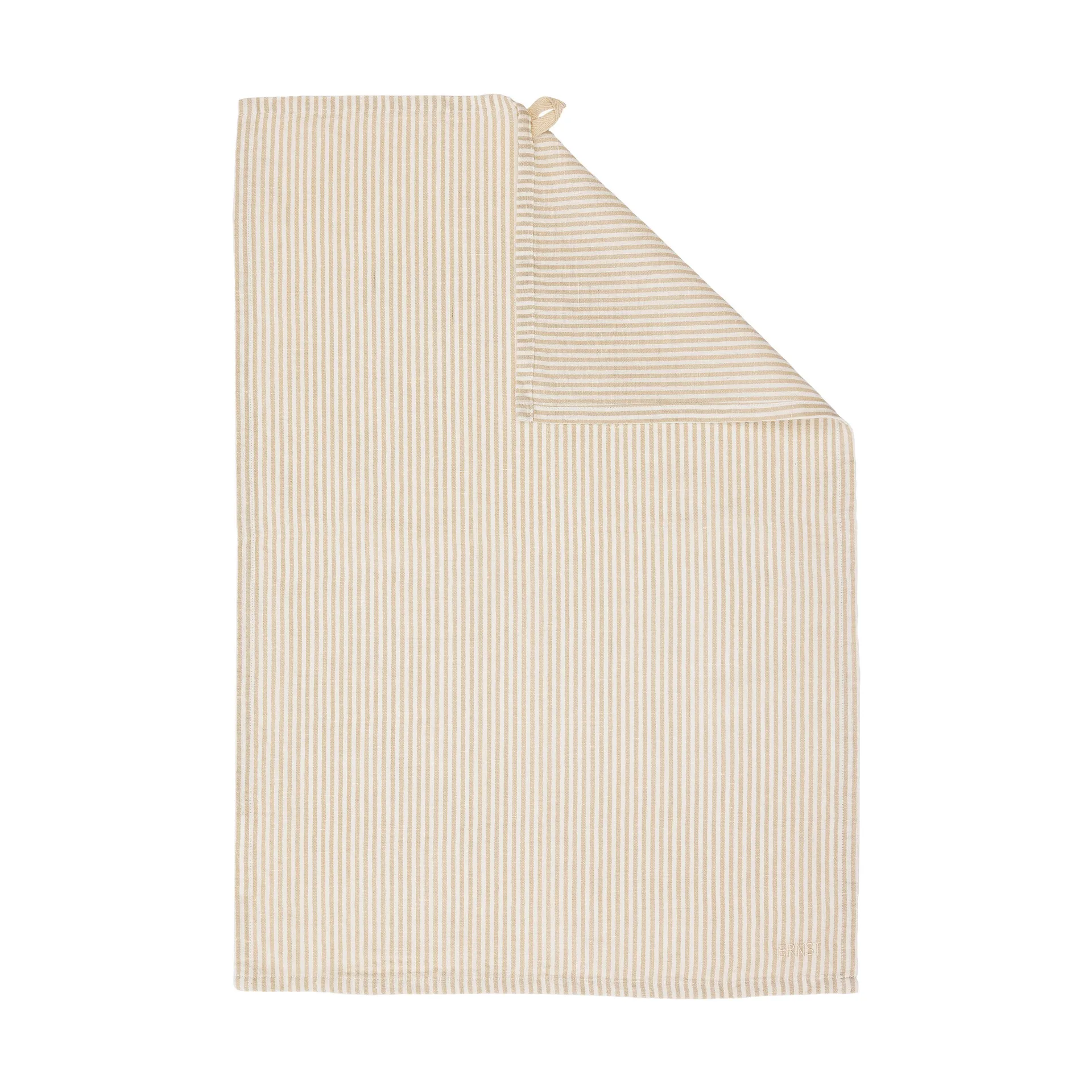 Ernst Geschirrtuch schmal gestreift 47x70 cm, Beige-Weiß ERNST