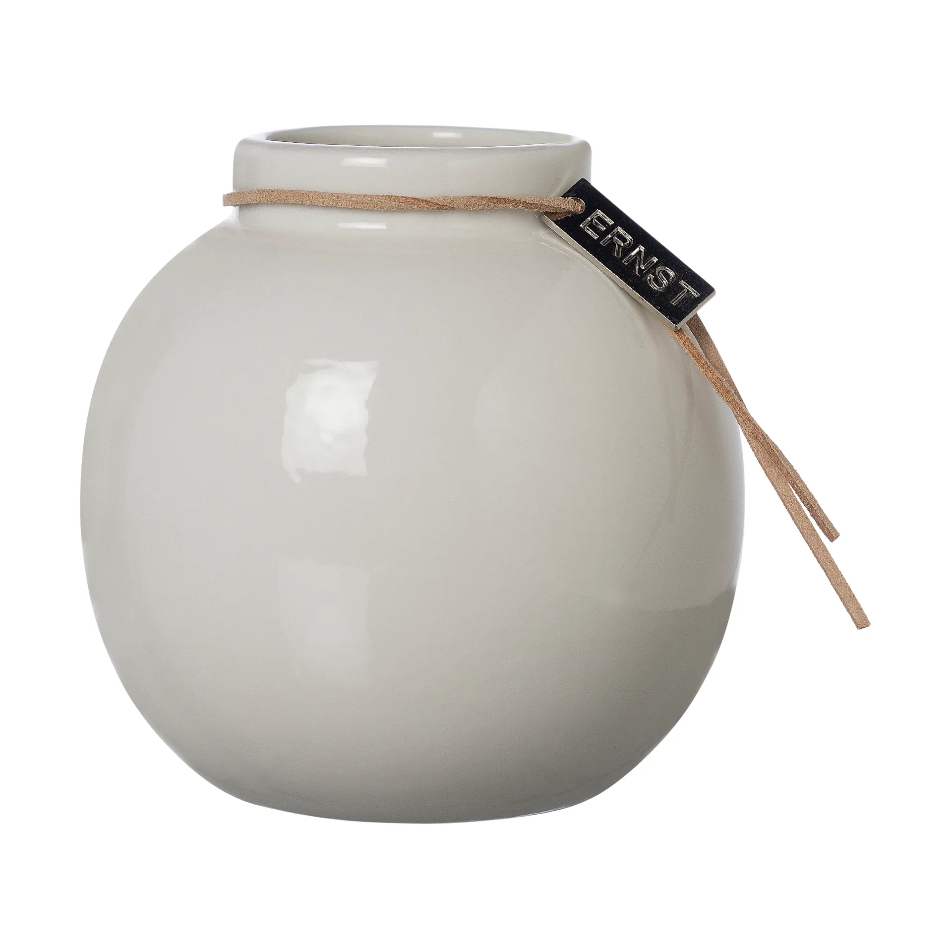 Ernst glasierte Vase weiß, Ø10 cm ERNST