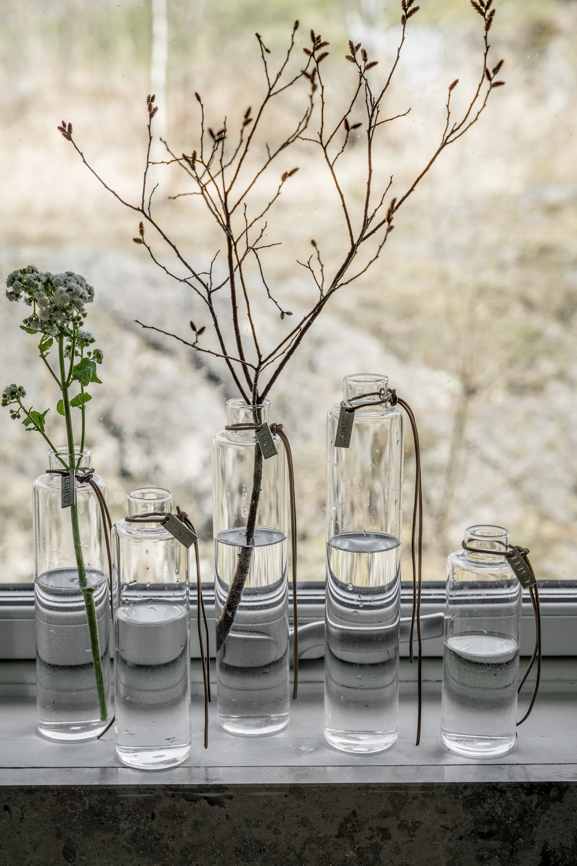 Ernst Glasvase Ø5 cm, H 25 cm ERNST