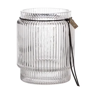 Ernst Glasvase Gerippt klar - Ø12,7cm - ERNST