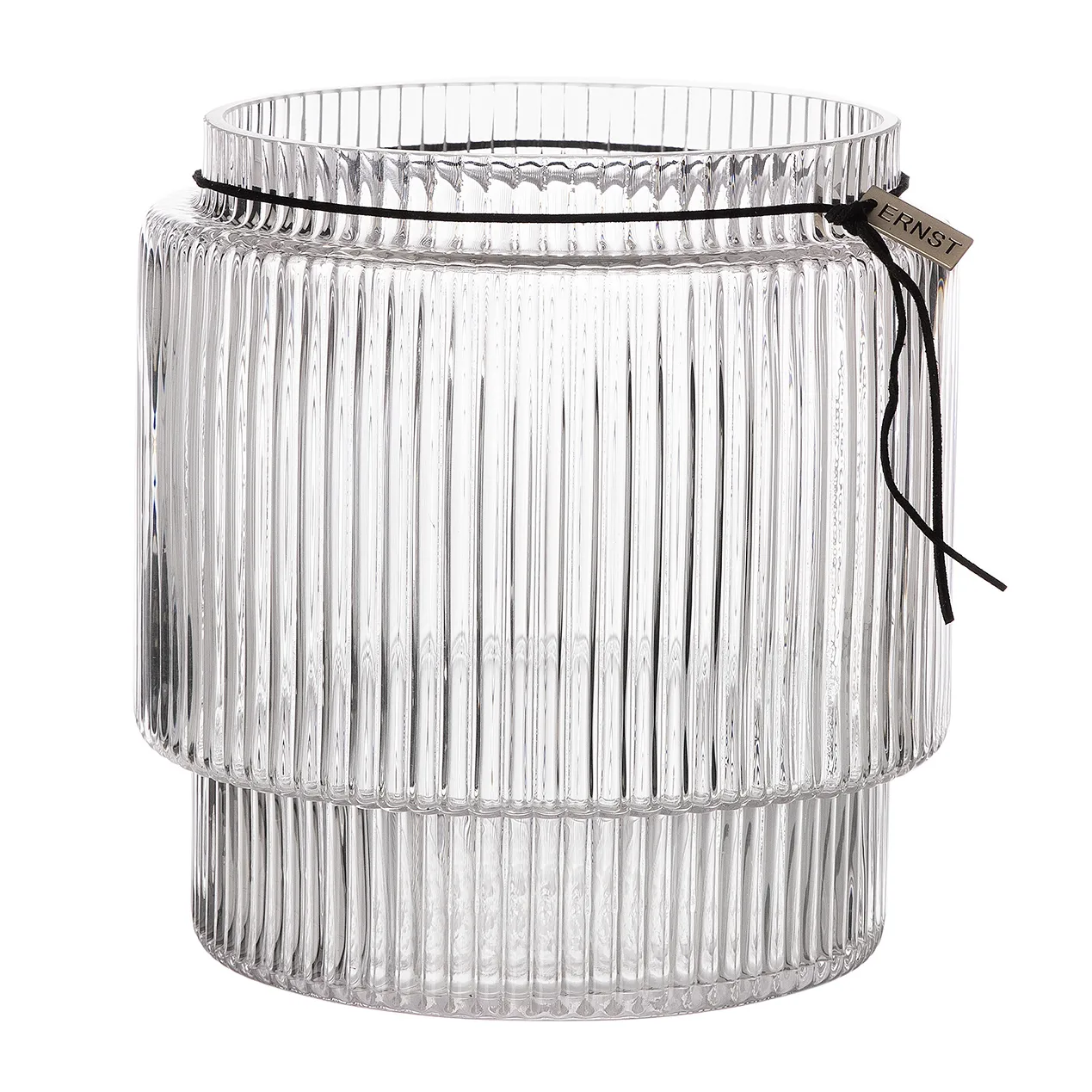 Ernst Glasvase Gerippt klar, Ø19,5cm x h20cm ERNST