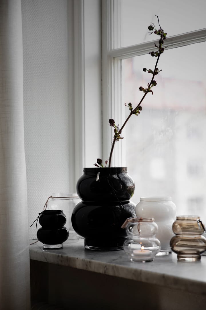 Ernst Glasvase gewölbt 10cm, Schwarz ERNST