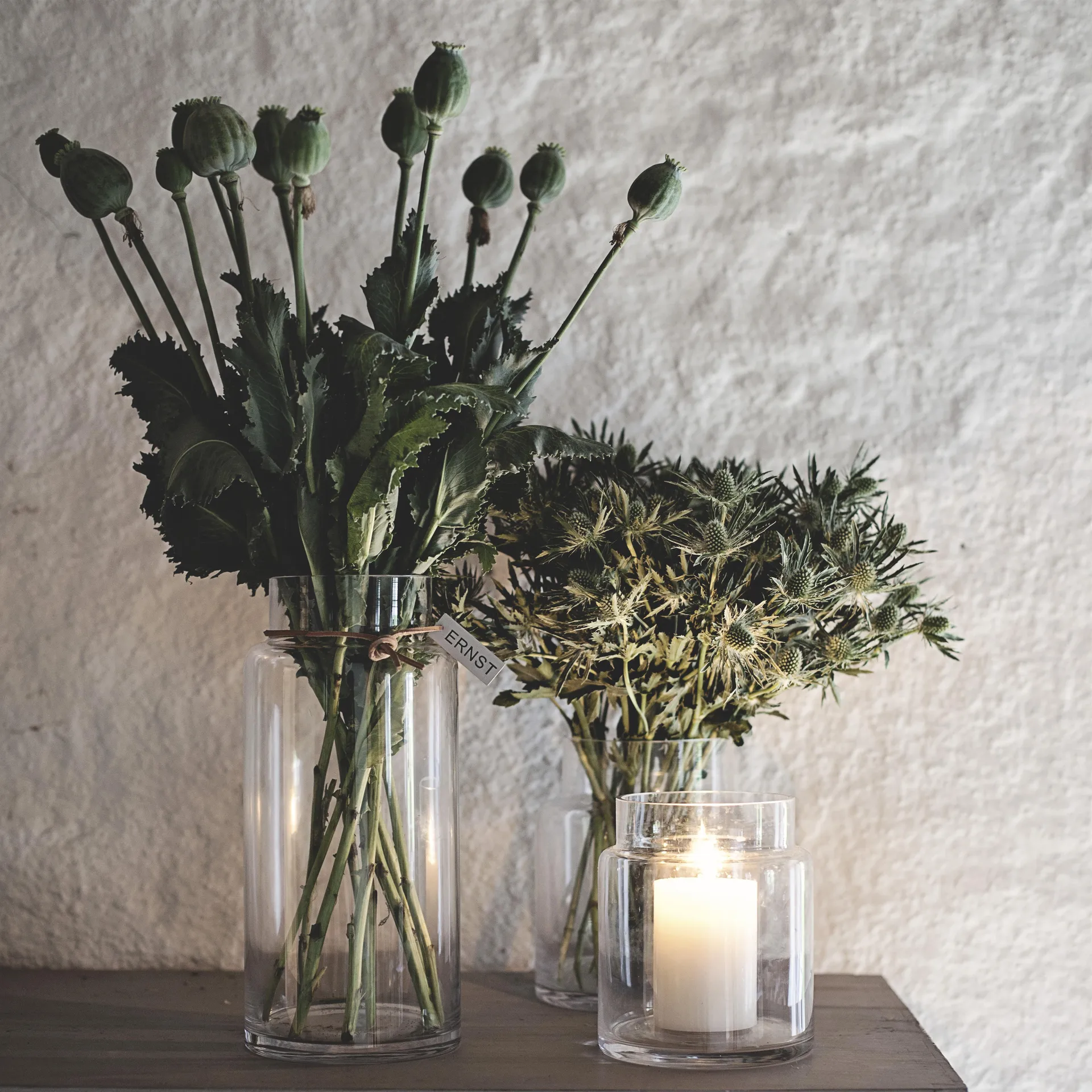 Ernst Glasvase H33cm Ø11,5cm, Klar ERNST