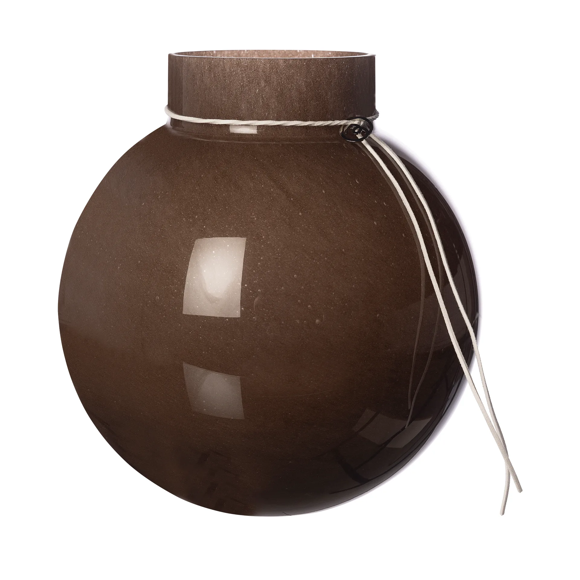 Ernst Glasvase rund braun, H25 cm Ø24 cm ERNST