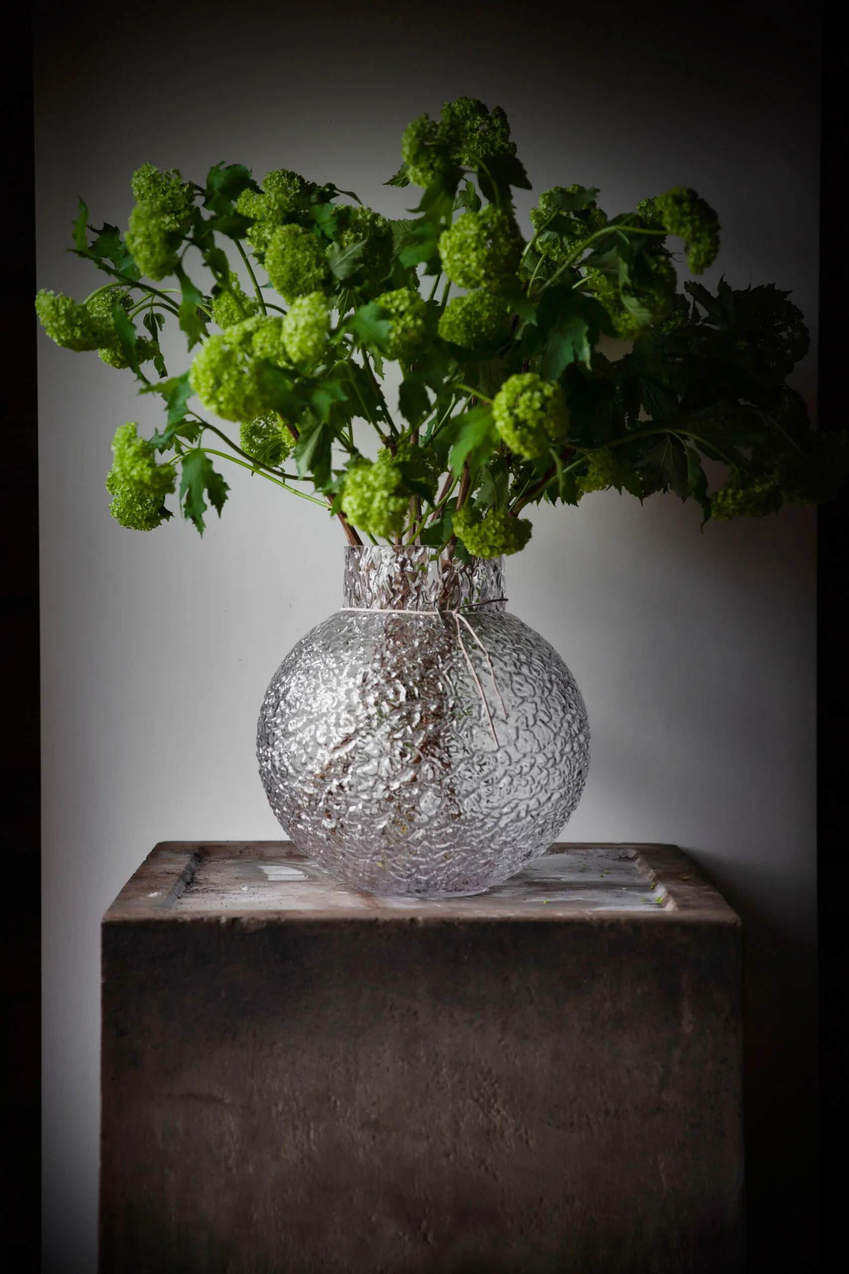 Ernst Glasvase Struktur klar, Ø29cm ERNST