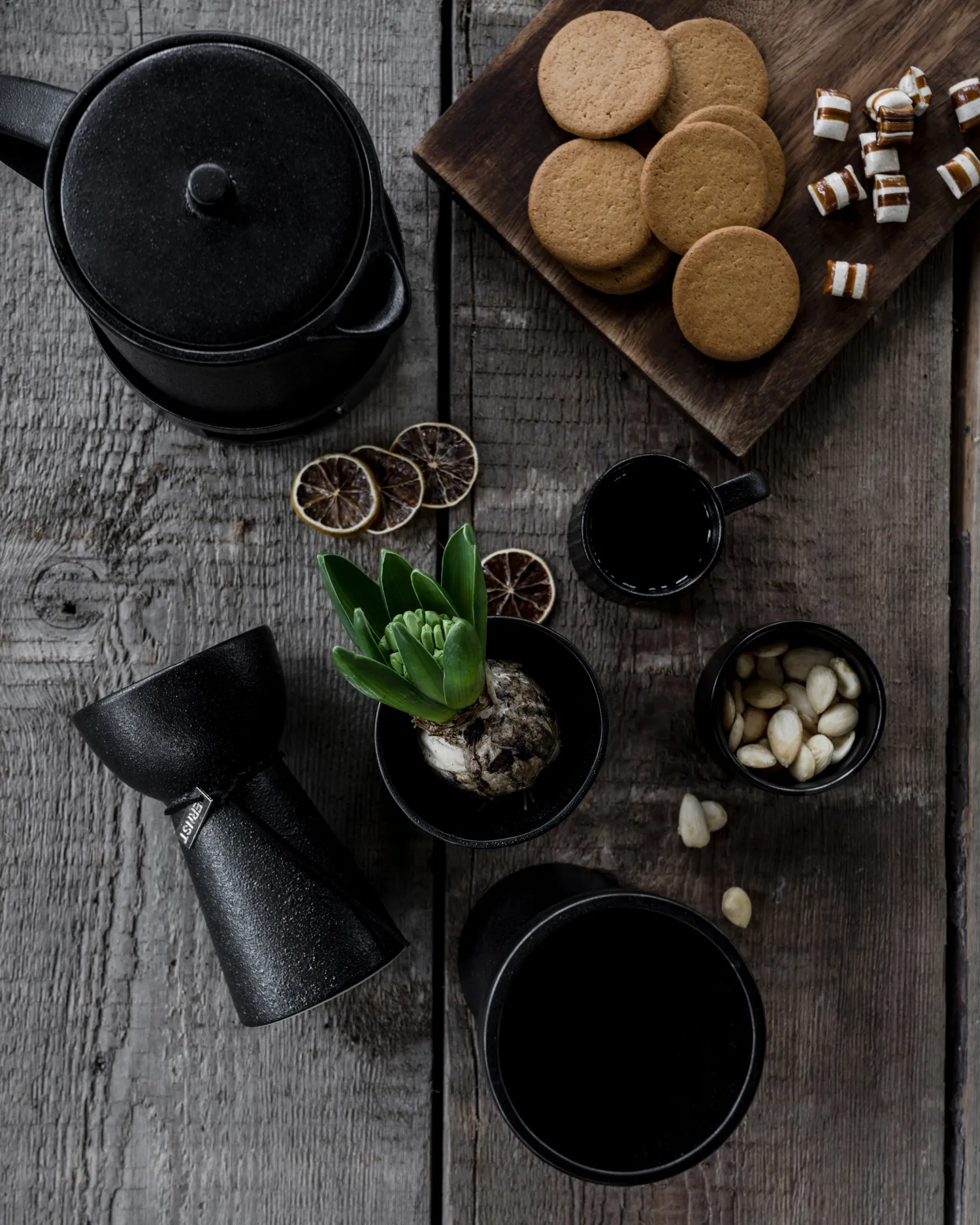 Ernst Glühweinkanne mit Stövchen, Schwarz ERNST