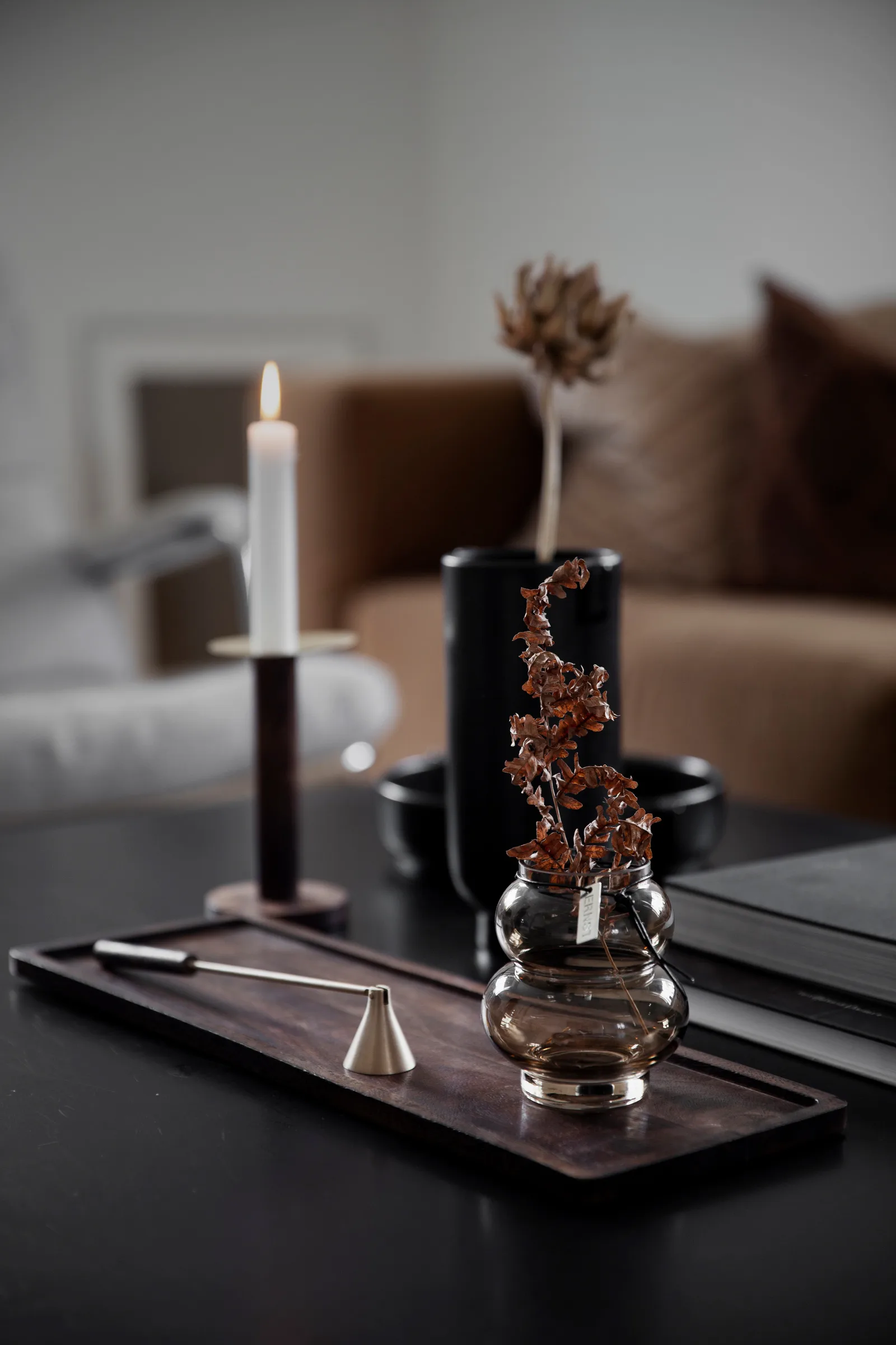 Ernst Holztablett 15 x 30cm, Dunkelbraun ERNST