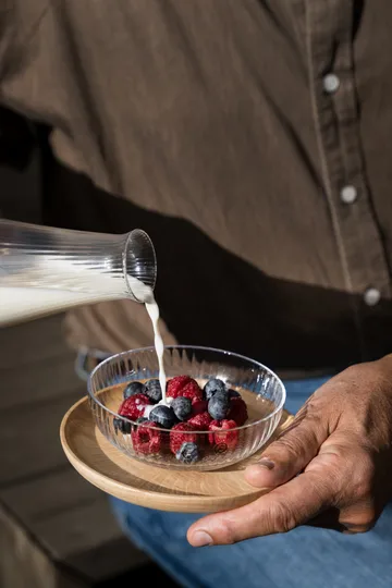 Ernst Holztablett - Gummibaumholz, Ø16,5 cm - ERNST