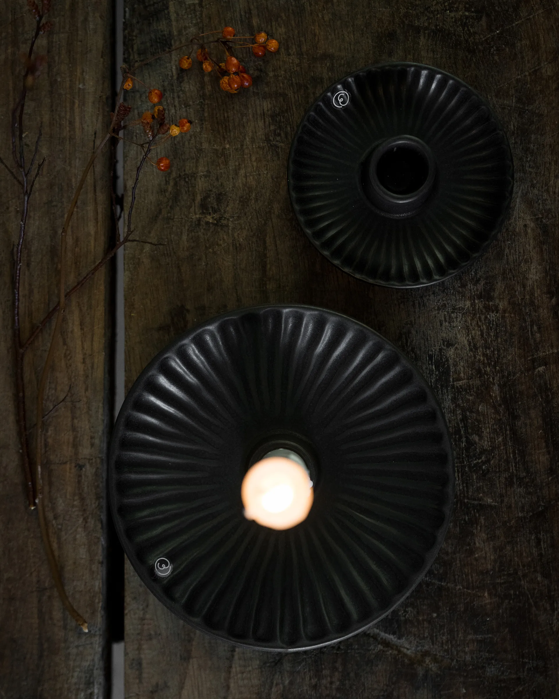 Ernst Kerzenhalter Ø16x3,5 cm, Schwarz ERNST