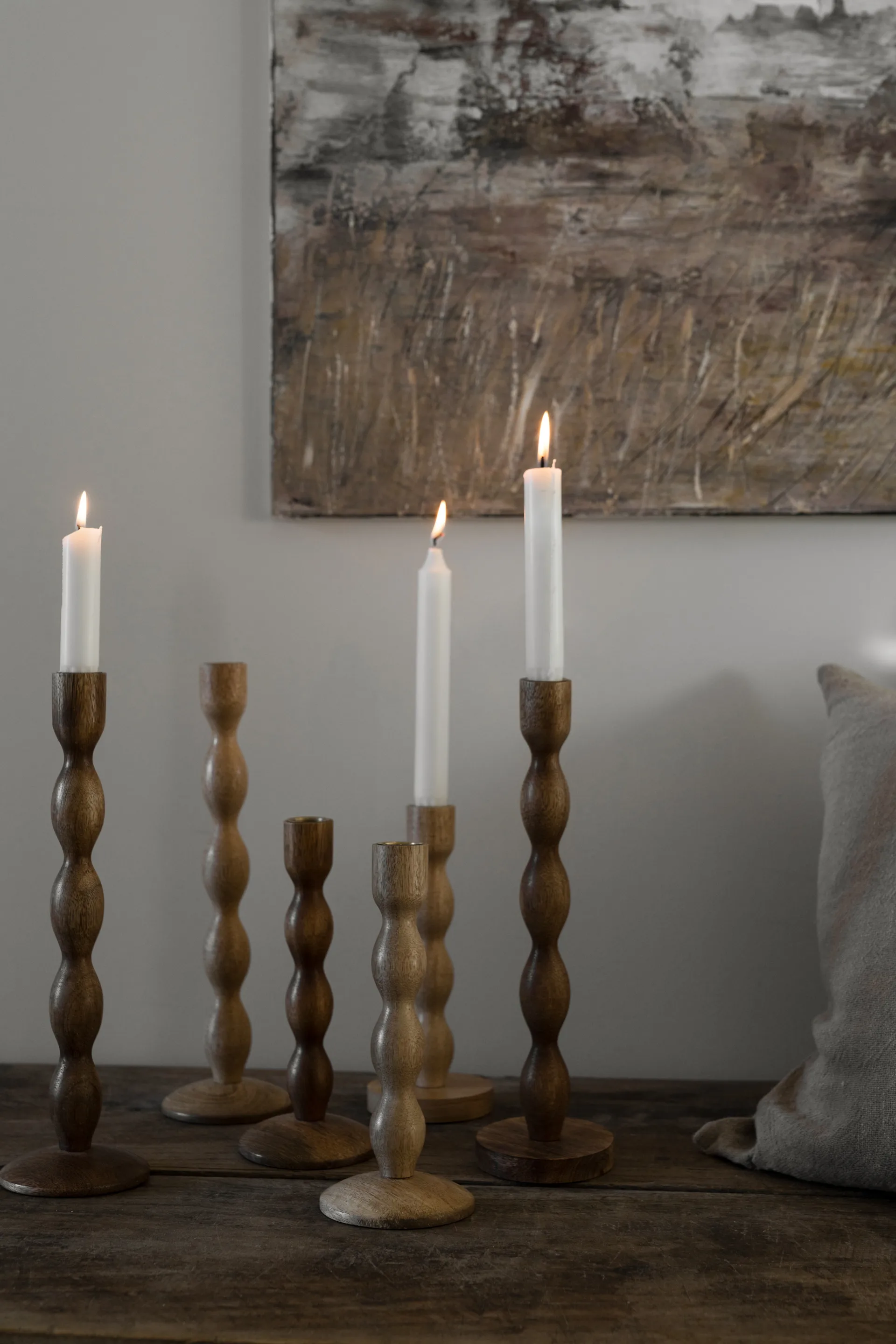 Ernst Kerzenhalter Ø9x31 cm, Dunkelbraun ERNST