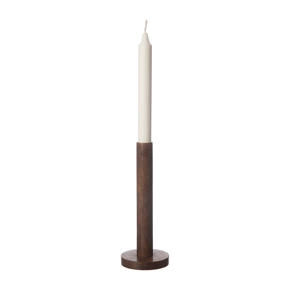 ERNST Ernst Kerzenhalter aus Holz 20cm Dunkelbraun