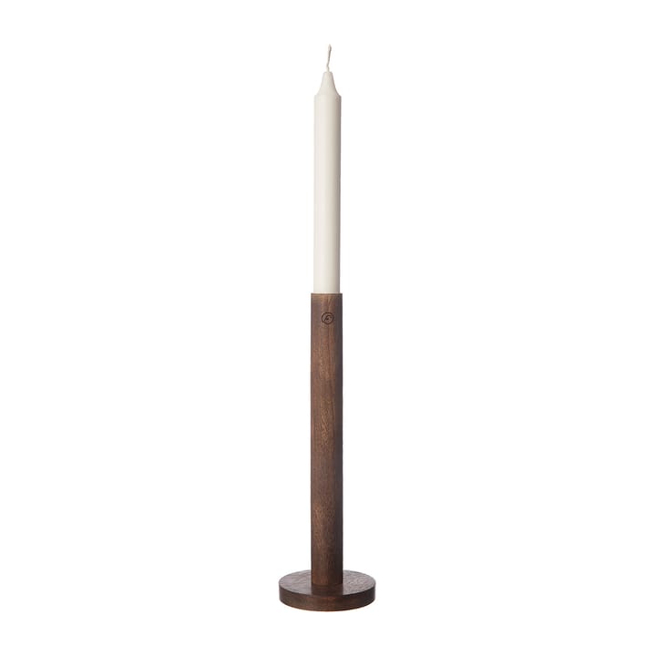 Ernst Kerzenhalter aus Holz 25cm - Dunkelbraun - ERNST