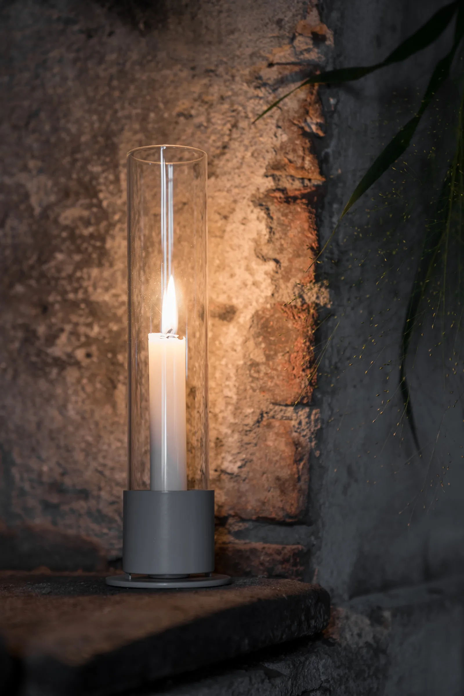 Ernst Kerzenhalter Glaszylinder Ø7,5 cm, Maulwurf ERNST