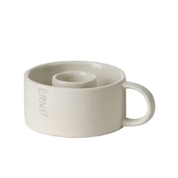 Ernst Kerzenhalter mit Henkel - Weiß - ERNST