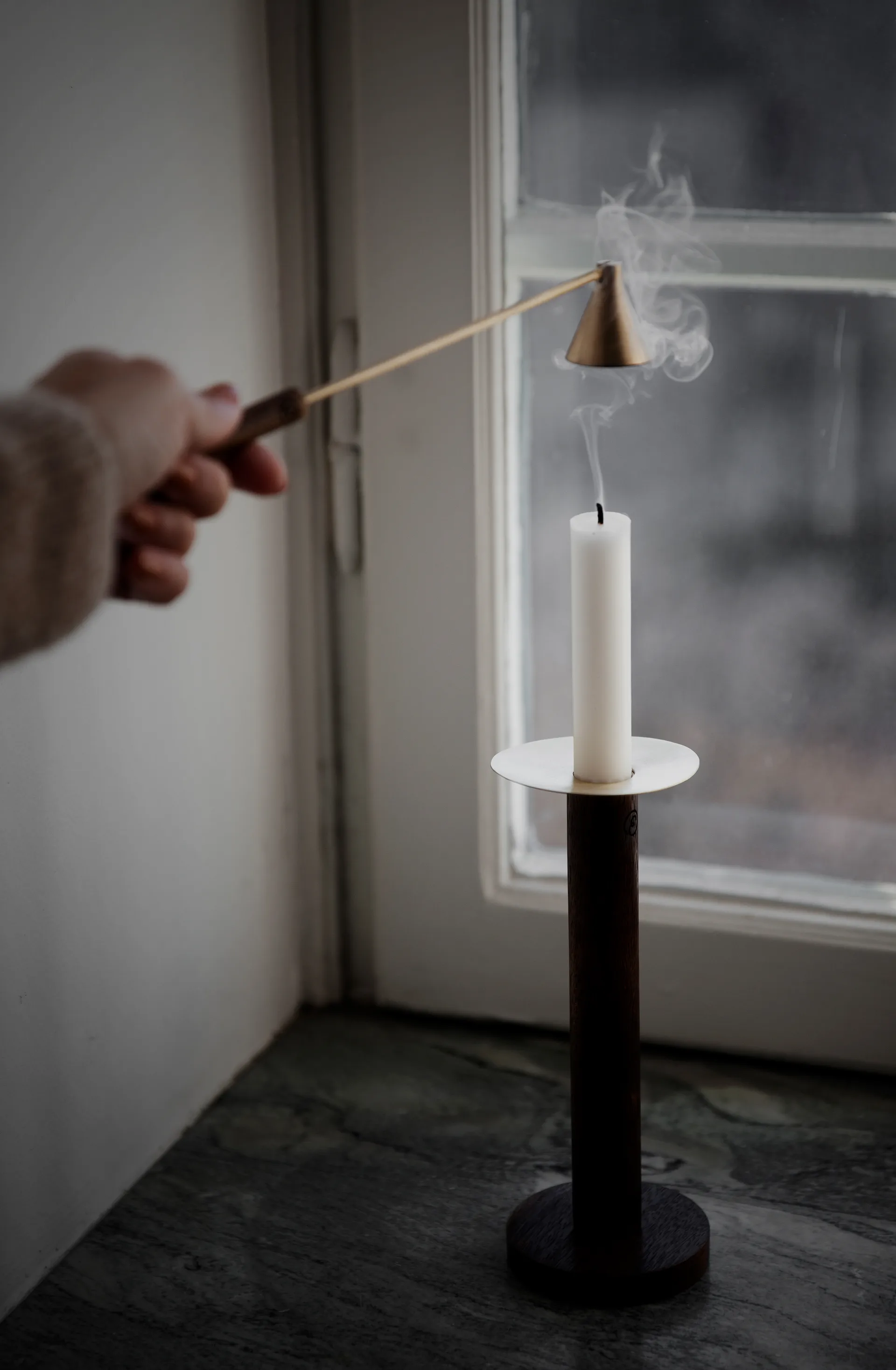 Ernst Kerzenlöscher, Messing-Holz ERNST