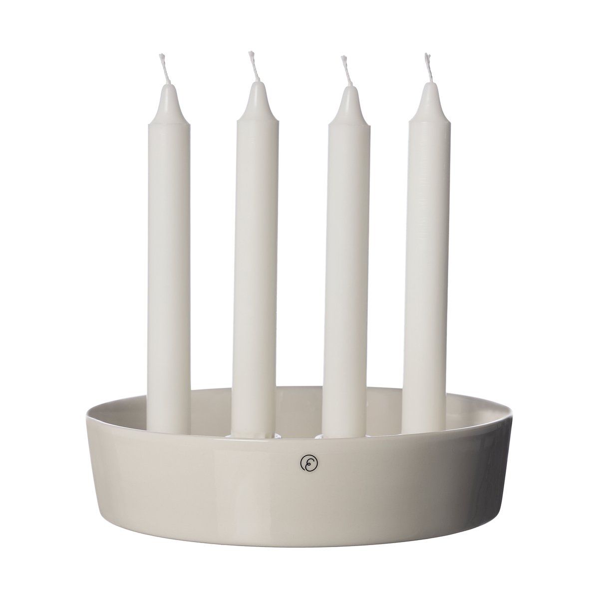 ERNST Ernst Kerzenschale Adventskerzenhalter Ø18cm Weiß glasiert
