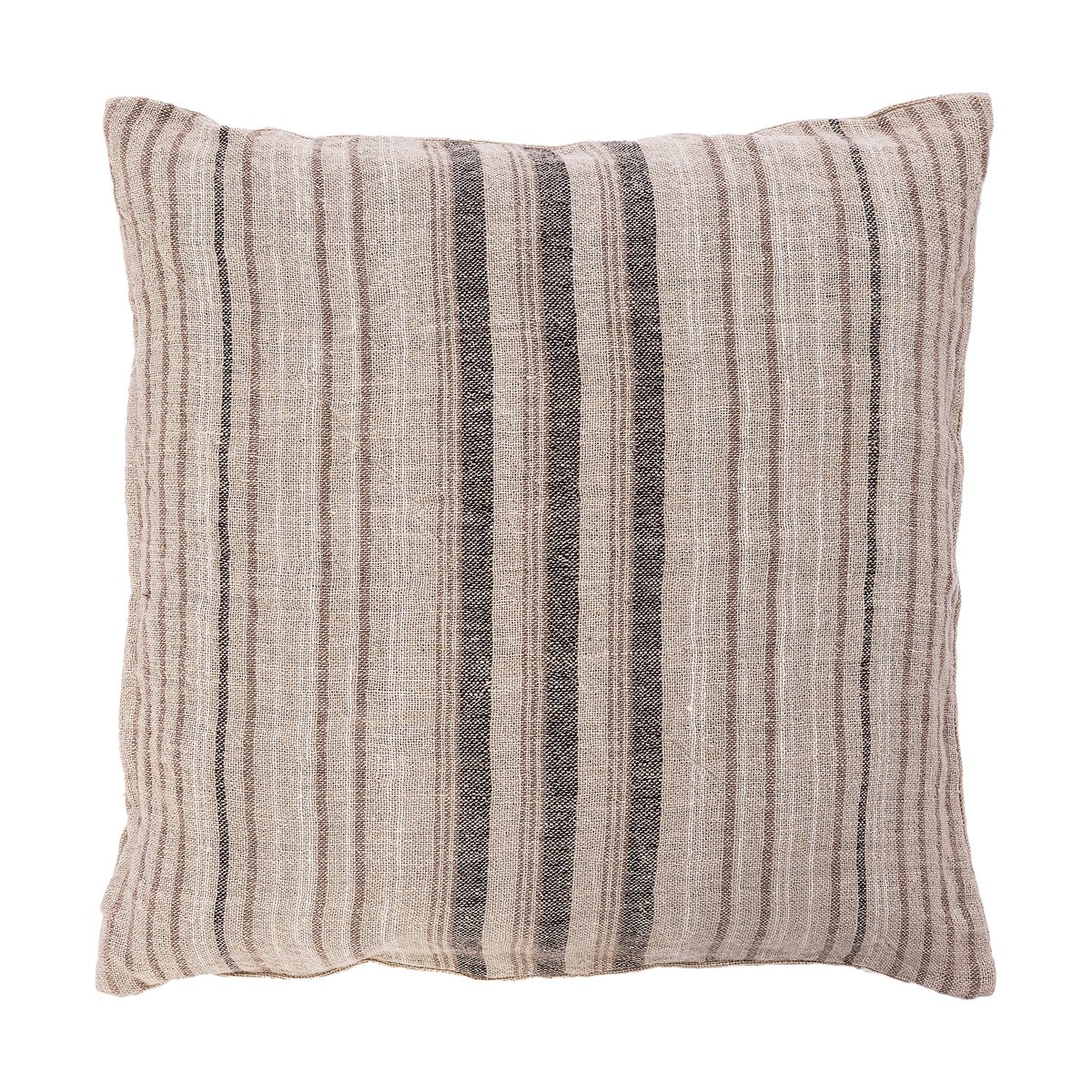 Ernst Kissenbezug Leinen-Jute gestreift 50x50 cm | Skandinavisches Design | Bezüge für Zierkissen | Beige