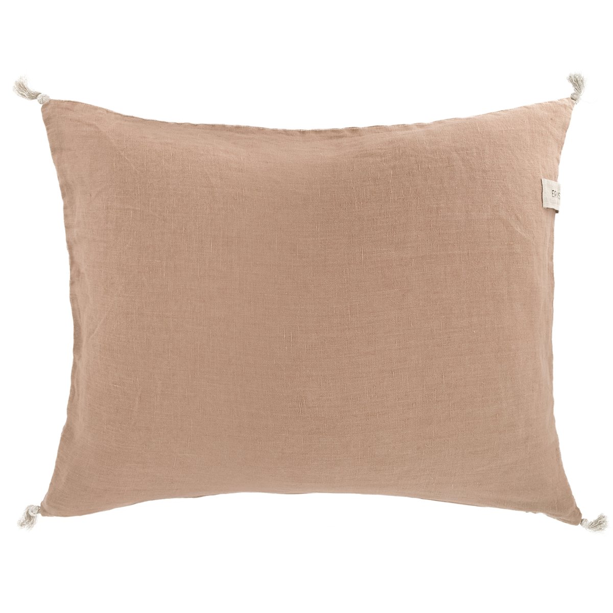 Ernst Kissenbezug mit Quasten 50 x 60cm Muskatnuss | Skandinavisches Design | Bezüge für Zierkissen | Braun