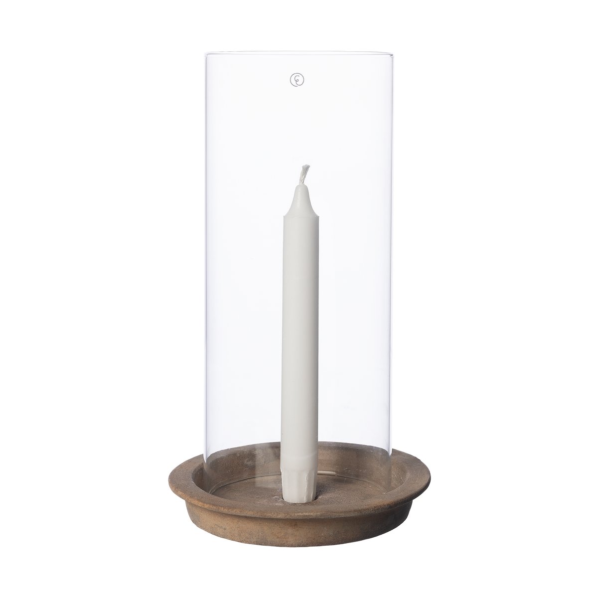 ERNST Ernst Lichttablett-Laterne inkl. Glaszylinder 30 cm Terrakotta