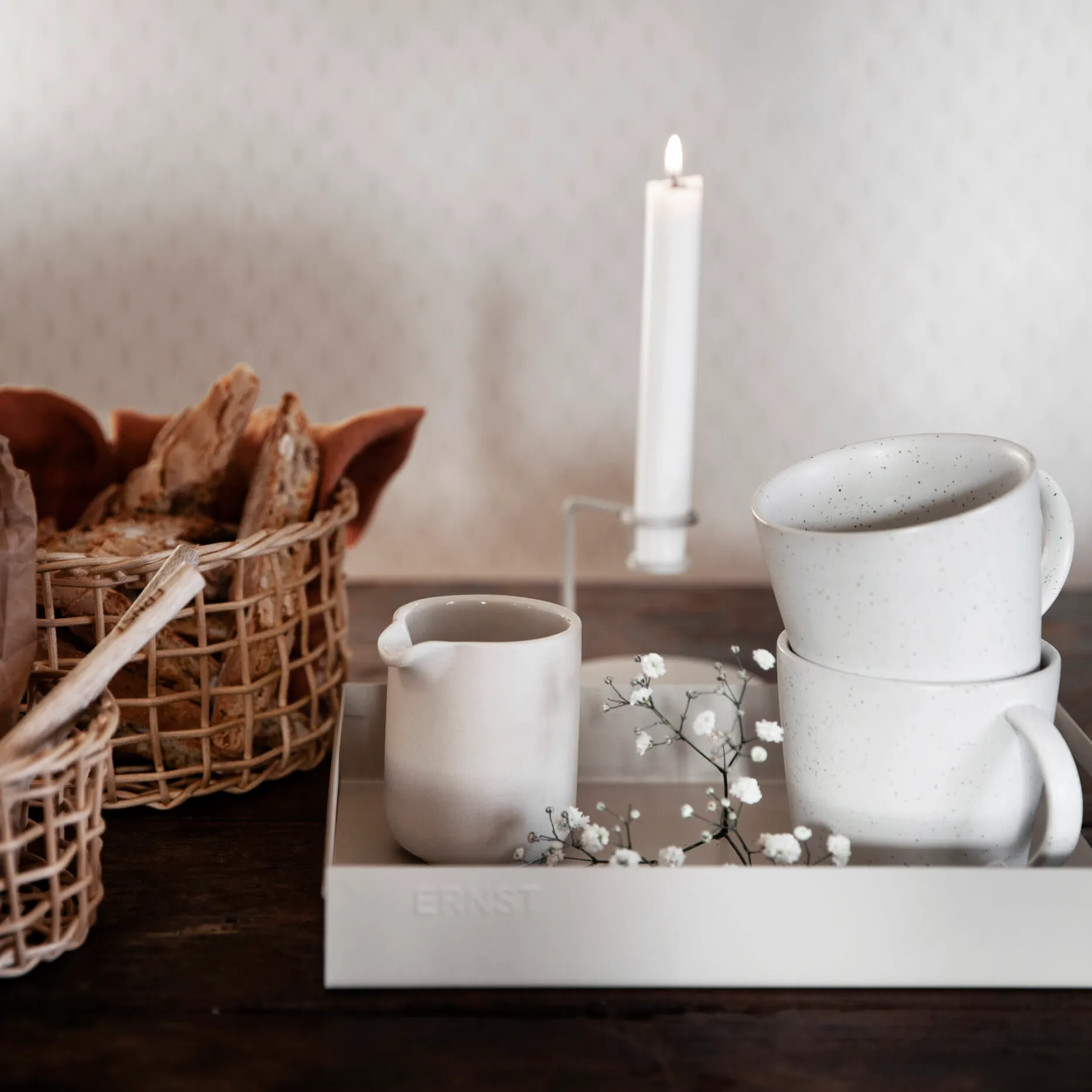 Ernst Milchkanne 9cm, Naturweiß ERNST