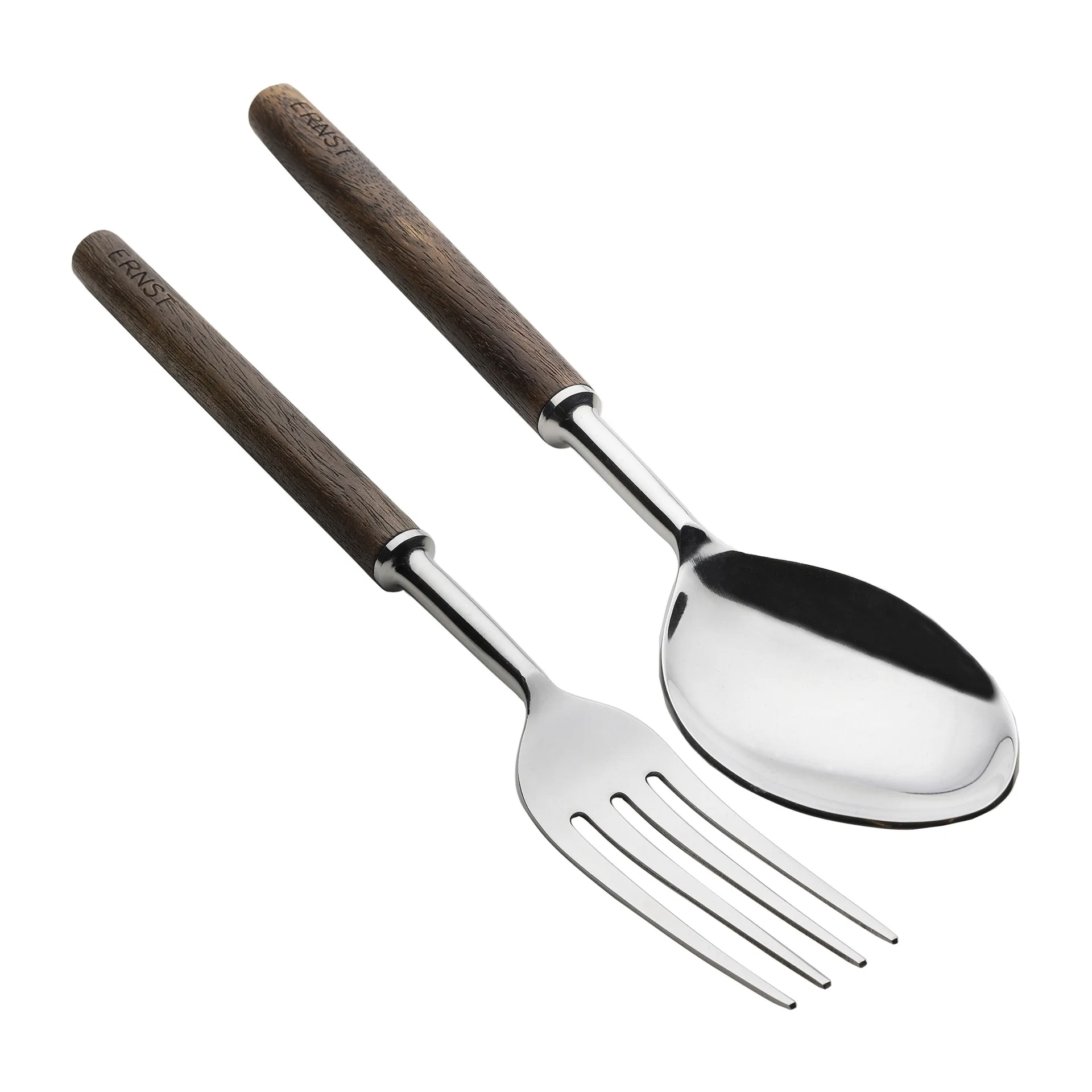 Ernst Salatbesteck 2 Teile, Dunkelbraun ERNST