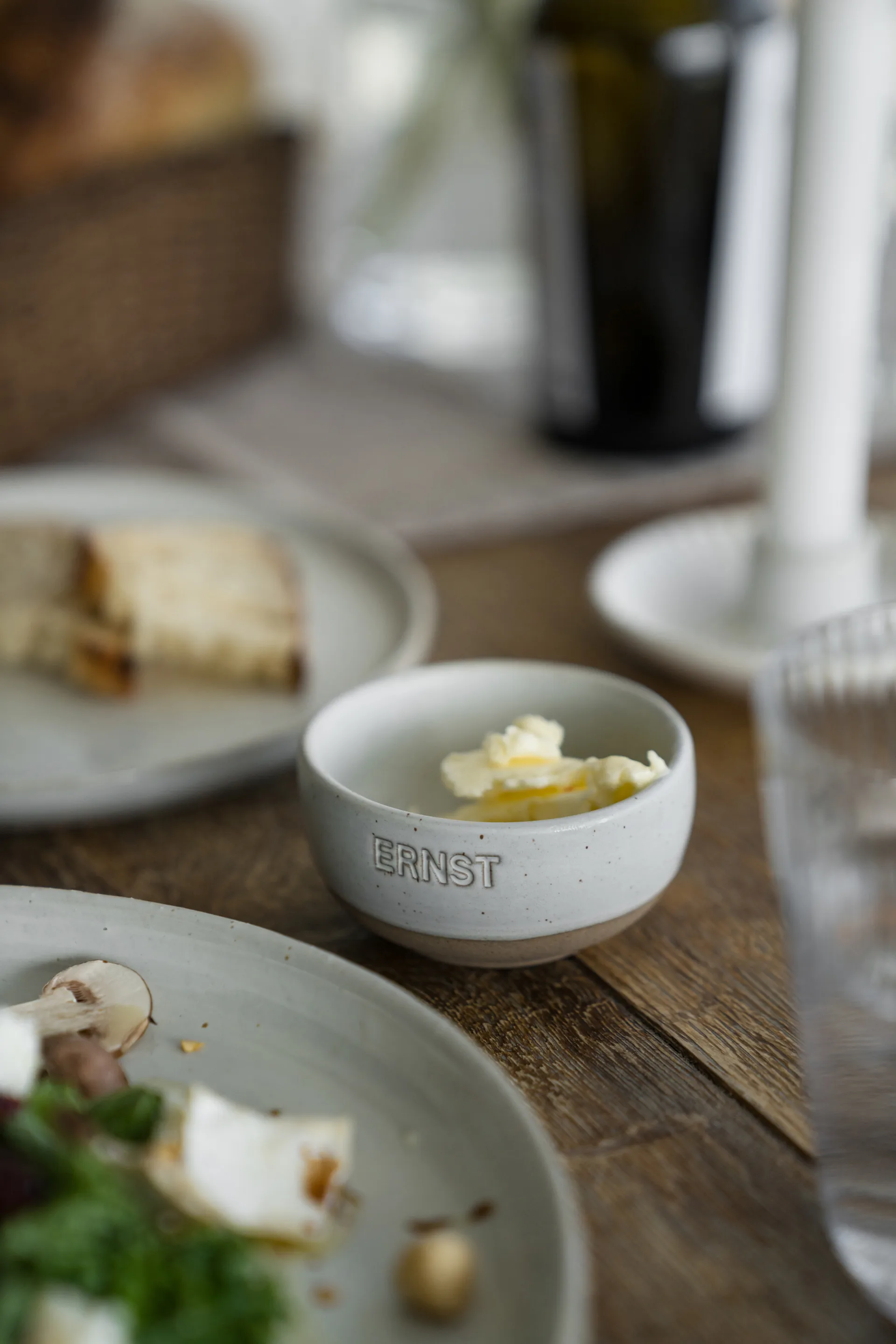 Ernst Schüssel, Weiß-natur Boden, Ø8 cm ERNST