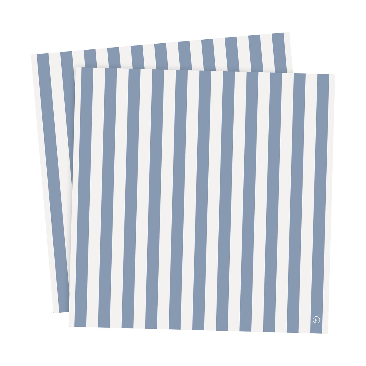 ERNST Ernst Serviette gestreift 33x33 cm 20er-Pack Hellblau-weiß