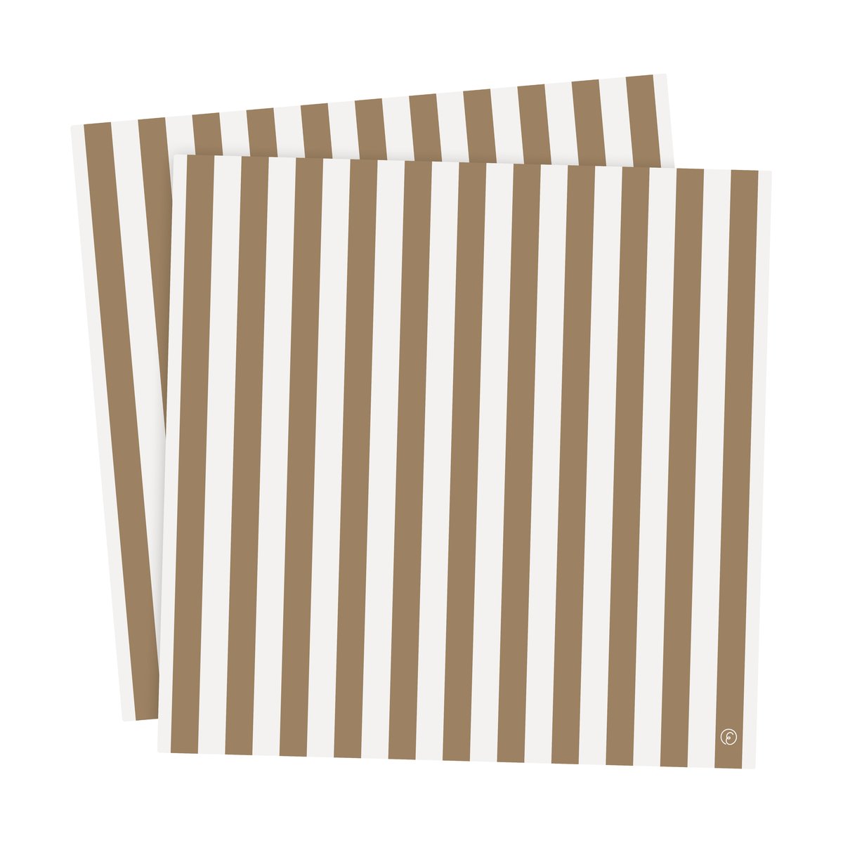 ERNST Ernst Serviette gestreift 33x33 cm 20er-Pack Kola-weiß