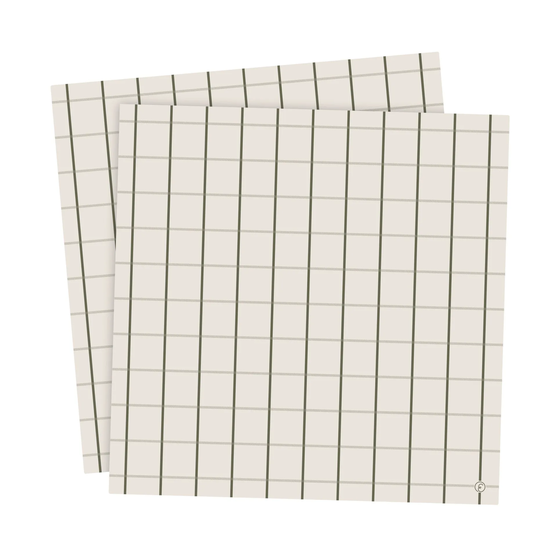 Ernst Serviette großkariert 33x33 cm 20er-Pack, Beige-Grün ERNST