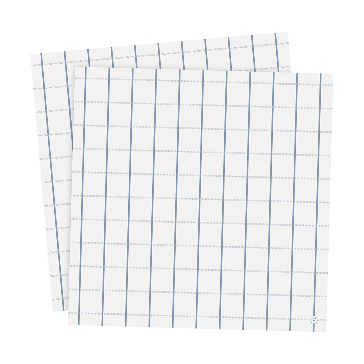 ERNST Ernst Serviette kariert 33x33 cm 20er-Pack Hellblau-hellblau
