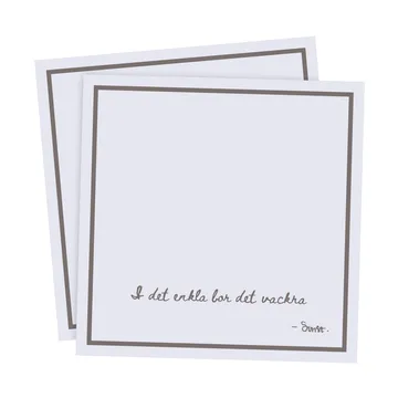 Ernst Serviette mit Zitat I det enkla 20er Pack - Hellgrau - ERNST