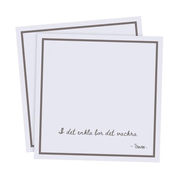 Ernst Serviette mit Zitat I det enkla 20er Pack - Hellgrau - ERNST