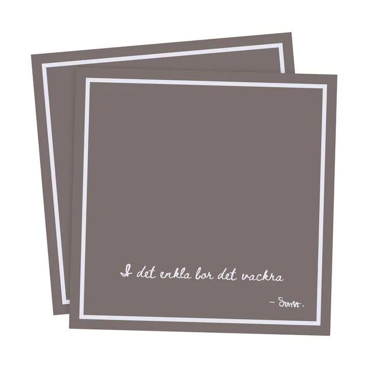 Ernst Serviette mit Zitat I det enkla 20er Pack - Maulwurf - ERNST