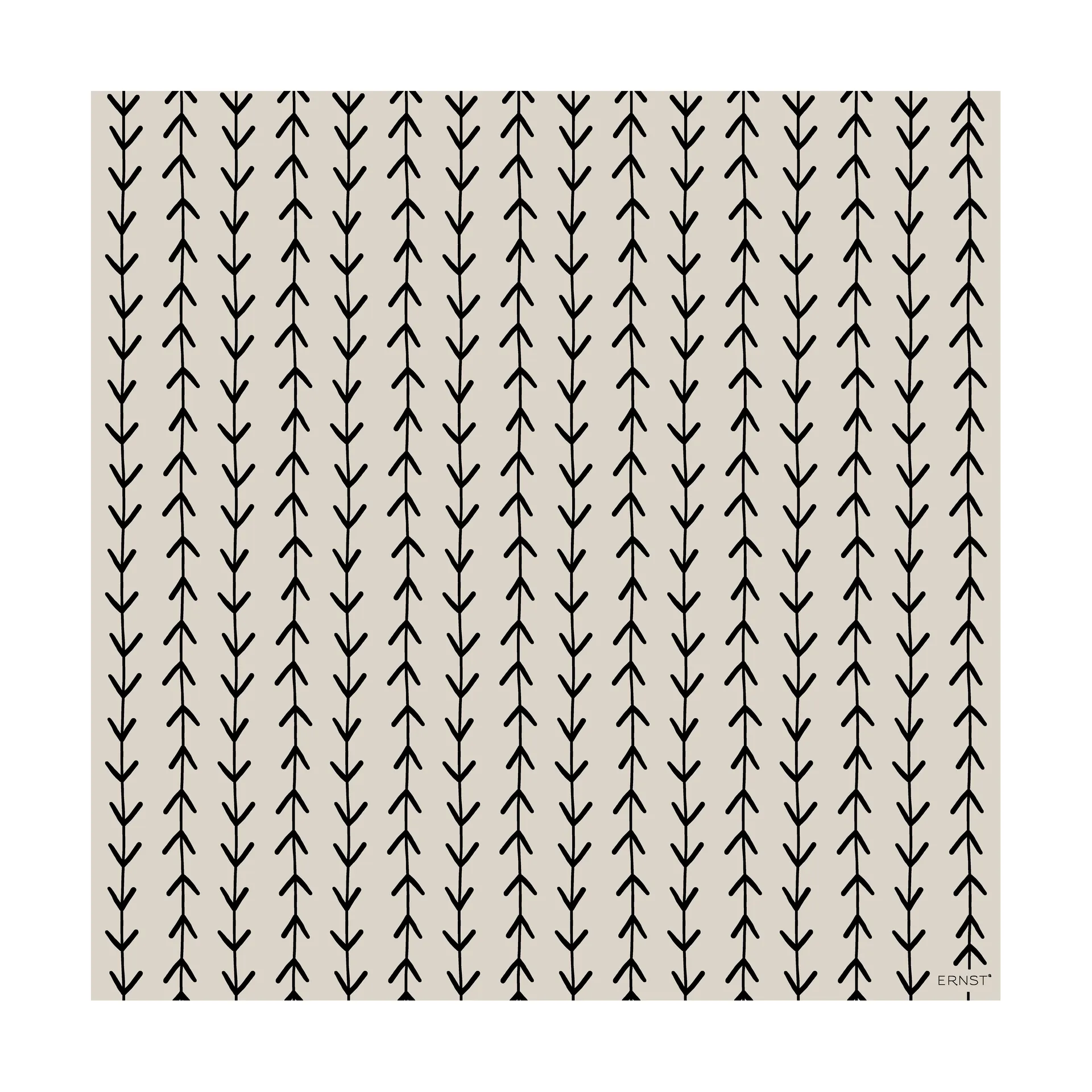 Ernst Serviette Rebe 33x33 cm 20er Pack, Beige-schwarz ERNST