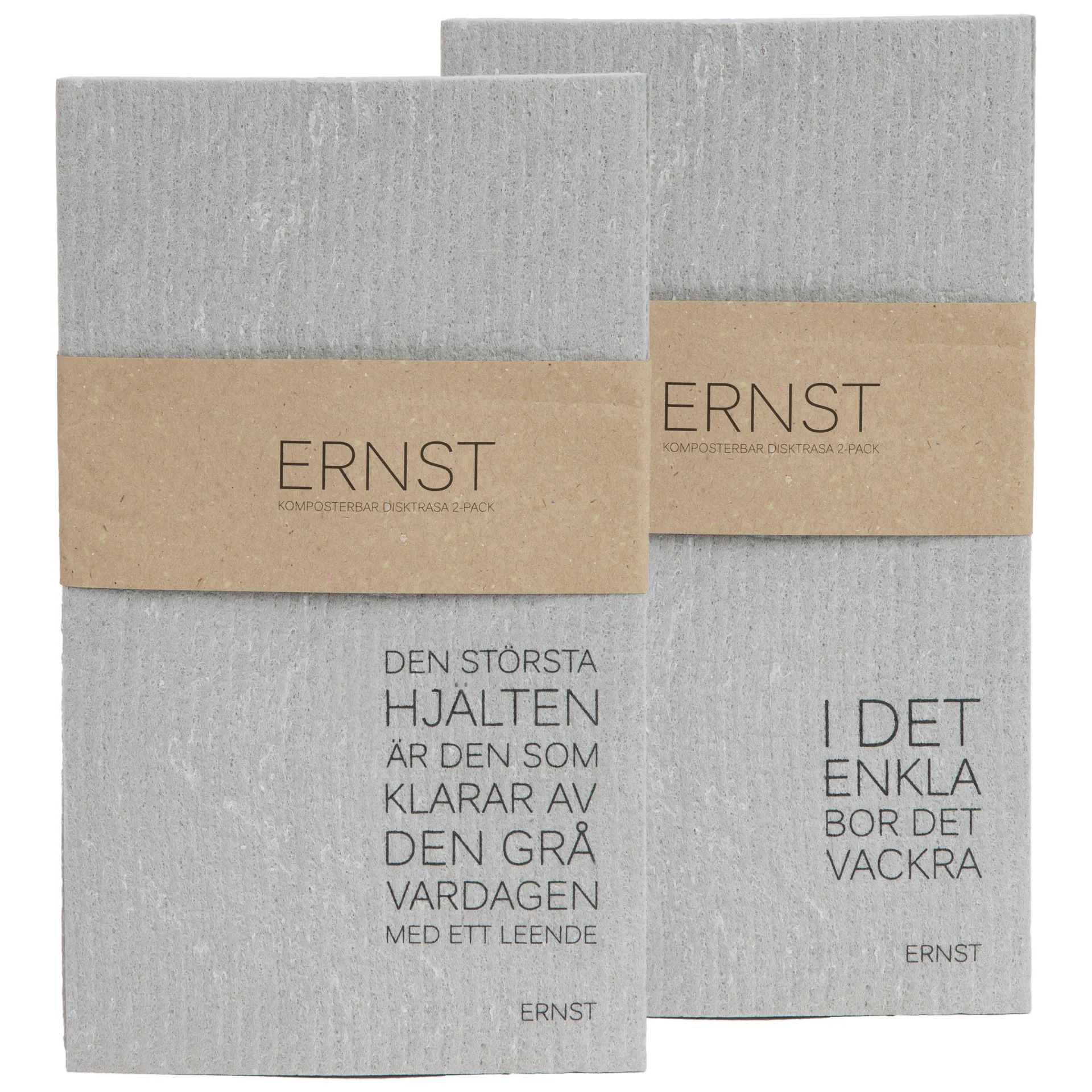 Ernst Spüllappen 2er Pack, 15 x 25cm, Grau ERNST